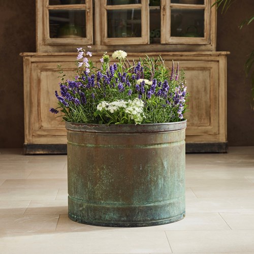 Verdigris Copper Planter