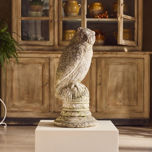 Hand Carved Stone Owl