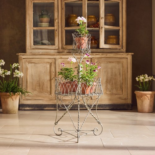 Wire Framed Plant Stand