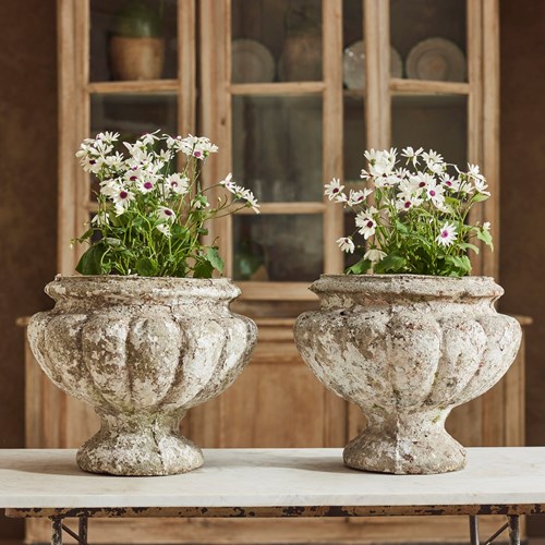 Pair Of Lobbed Planters 