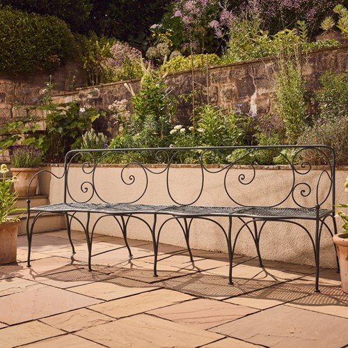 19Th Century Wrought Iron Bench