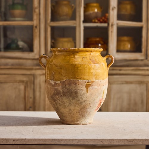 Yellow Glazed Confit Pot