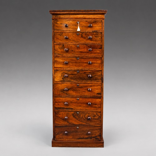 A Lovely Quality Rosewood Tall Chest Of Drawers