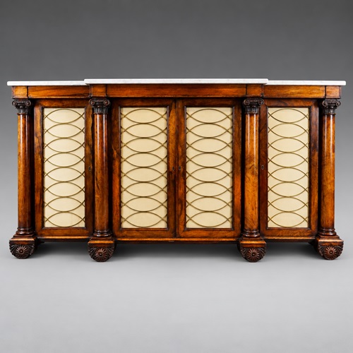 A Late Regency Rosewood Side Cabinet Side Cabinet