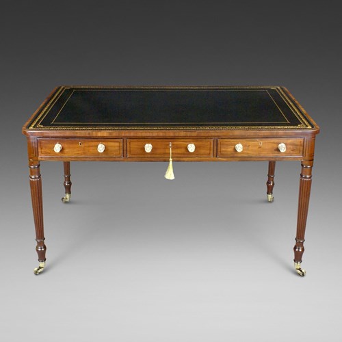 A Fine George III Mahogany Partners Writing Table