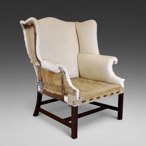 An Over Sized Georgian Wing Chair