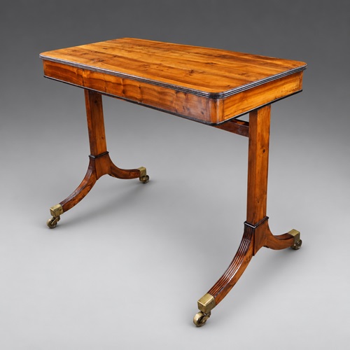 A Rare Regency Yew Wood Stretcher Table