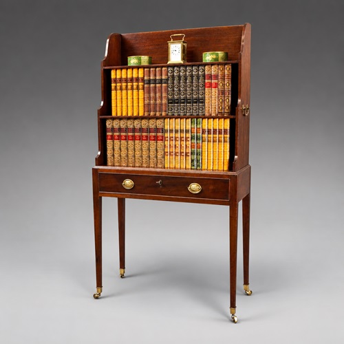 A George III Mahogany Waterfall Bookcase