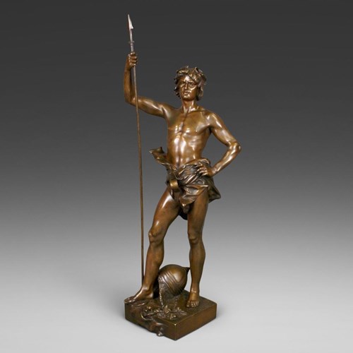 A Late 19Thc French Bronze Figure By Henri Ple