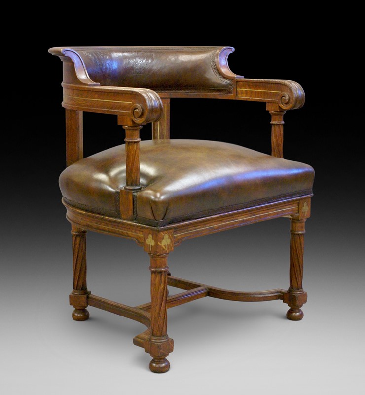 A rare bold 19th century brass inlaid arm chair-w-j-gravener-antiques-brass-inlaid-chair-main-637062162227722111.jpeg