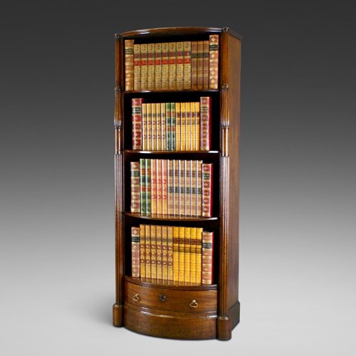 An Unusual Bow-Fronted Open Bookcase