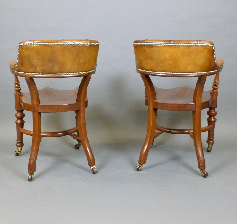 A Pair Of Mahogany & Leather Arm Chairs-w-j-gravener-antiques-dsc00081-main-638068817304463567.jpg