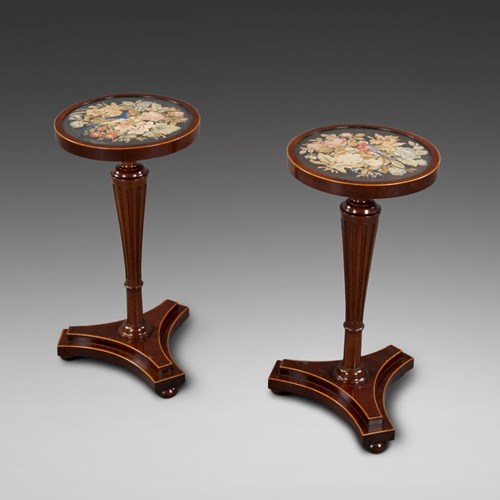 A Pair Of Mahogany Tripod Tables