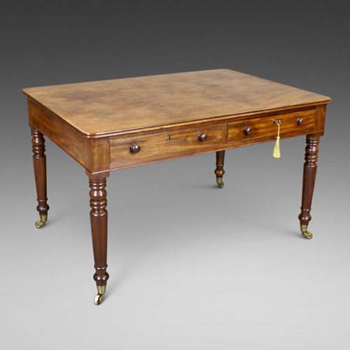 Late George III Mahogany Partners Writing Table