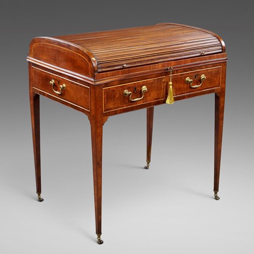 A Rare George III Tambour Desk