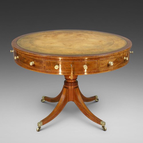 An Elegant Georgian Mahogany Drum Table