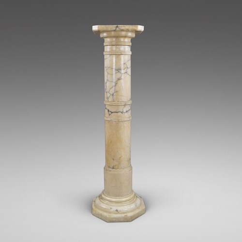 An Arabescato Marble Column