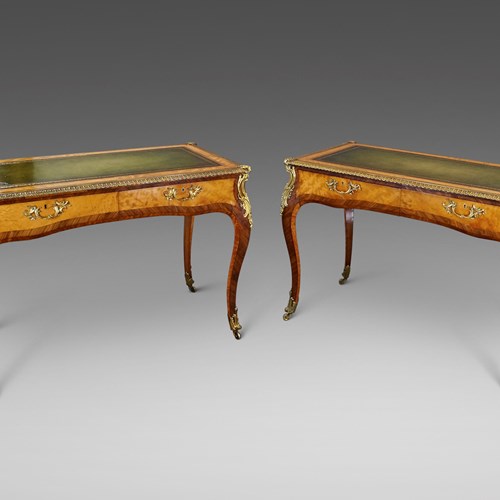 A Very Rare Pair Of Bureau Plat