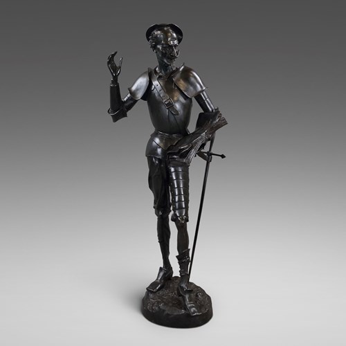 Bronze Figure Of Don Quixote By Machault 