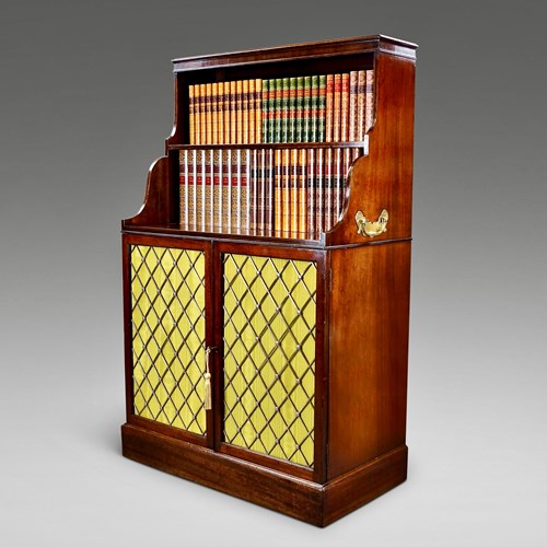 A George III Mahogany Waterfall Bookcase
