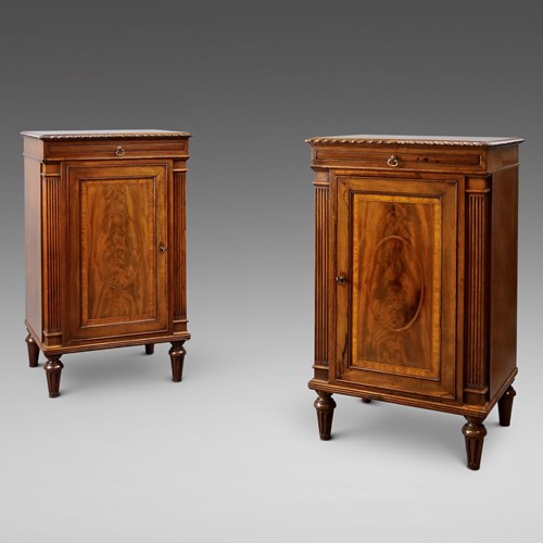 A Pair Of Mahogany Bedside Cupboards