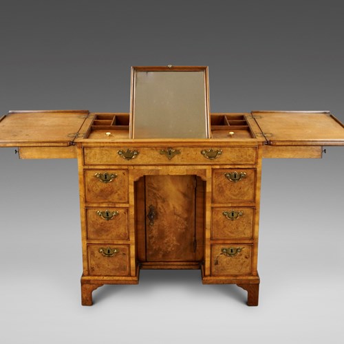 George I Walnut Knee-Hole Dressing Chest
