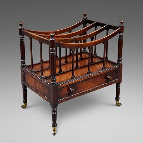 An Unusual William IV Mahogany Canterbury