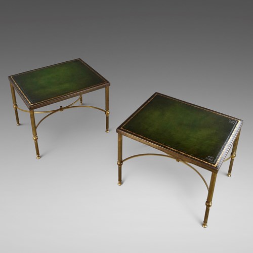 Fine Pair Brass Etageres/Side Tables