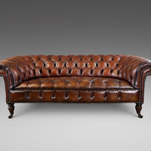 A Victorian Leather Chesterfield