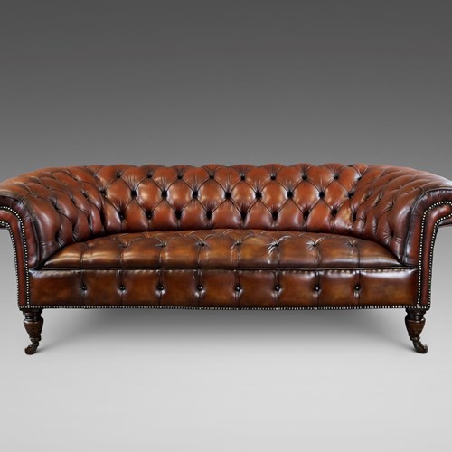 A Victorian Leather Chesterfield