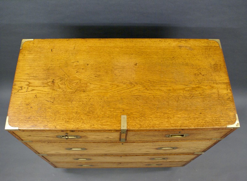 An oak military or campaign chest of drawers-w-j-gravener-antiques-dsc08350-main-637741377093554613.jpg