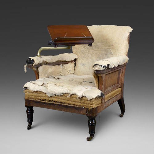 A 19Th Century Mahogany Reading Chair