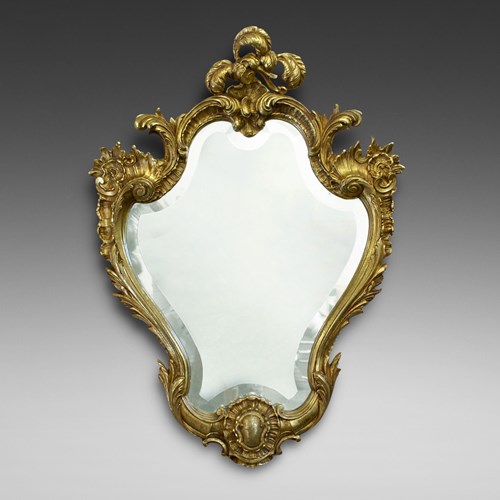 A Gilt Frame Rococo Style Wall Mirror
