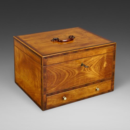 A Fine George III West Indian Satinwood Box