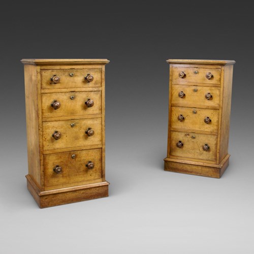 A Pair Of Walnut Aesthetic Movement Chests