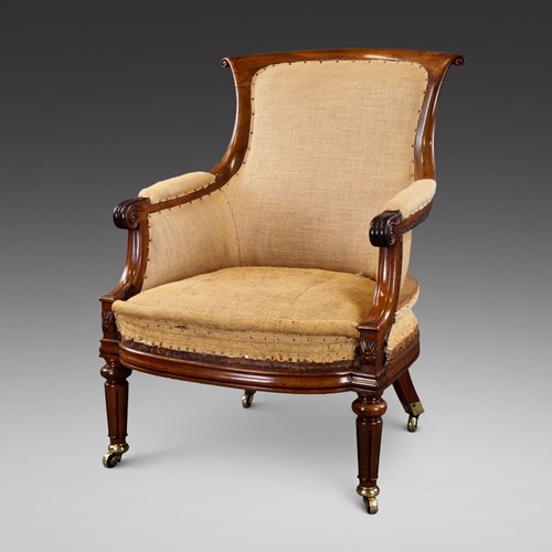 A Fine William IV Rosewood Bergere Chair