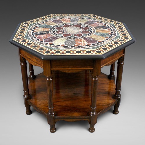A Superb 19Th Century Specimen Marble Top Table