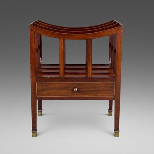 A Small George III Mahogany Canterbury