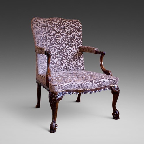 A Mahogany Gainsborough/Library arm chair