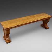 A very large gallery bench
