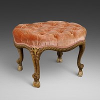 A decorative stool attributed to A.M.E. Fournier