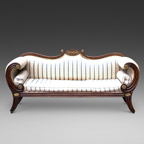 A Regency Simulated Rosewood Sofa