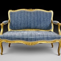 19th C French carved and  gilded sofa
