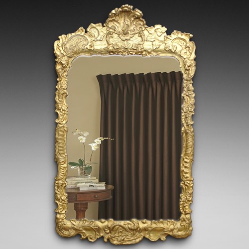 Late 18th C Gilt frame wall mirror