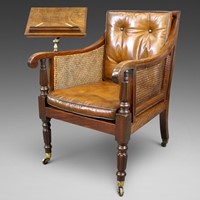 A superb Regency mahogany Bergere reading chair