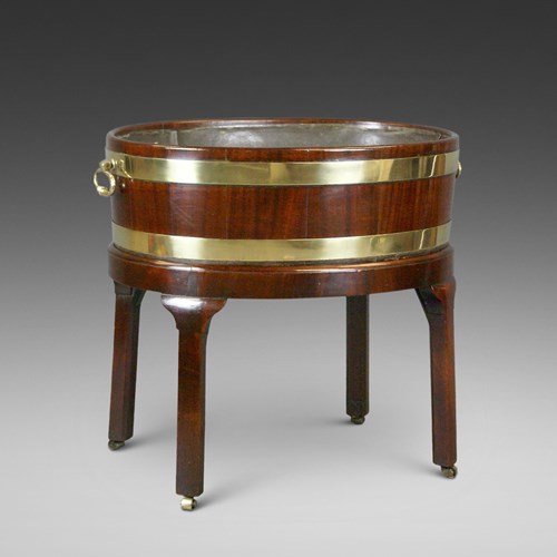 A George III Mahogany Oval Wine Cooler
