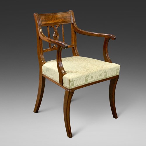 A Fine Regency Mahogany Desk Chair