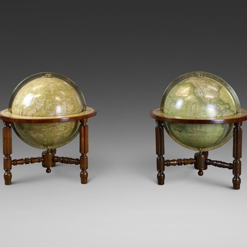 A Pair Of 12' Table Globes By Malby's