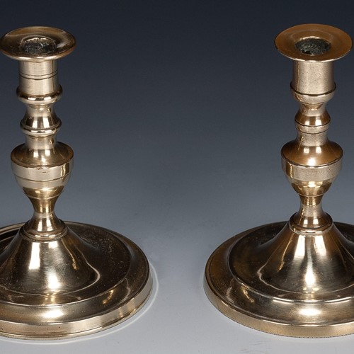 A Rare pair of Brass Tapersticks