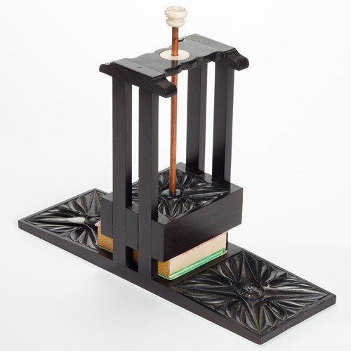 Carved Ebony Card Press